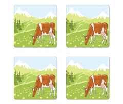 Alpine Meadow Nature Coaster Set Of Four