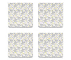 Heap of Chamomile Flowers Coaster Set Of Four