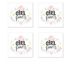 Motivational Girl Power Coaster Set Of Four