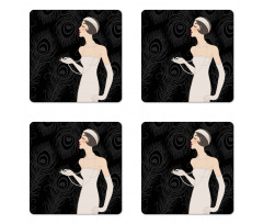 Art Deco Design Coaster Set Of Four