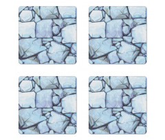 Cottage House Walls Coaster Set Of Four