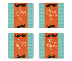 Mustache Bowtie Coaster Set Of Four