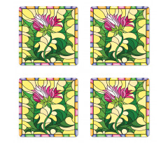 Stained Glass Style Coaster Set Of Four