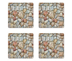 Rustic Natural Wall Coaster Set Of Four