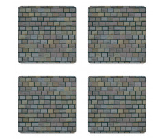 Stained Stone Brick Coaster Set Of Four