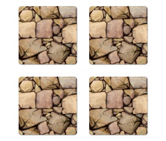 Cottage Stone Wall Coaster Set Of Four