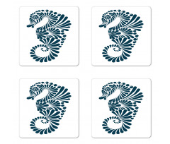 Abstract Curvy Form Coaster Set Of Four