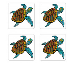 Tropical Pattern Coaster Set Of Four