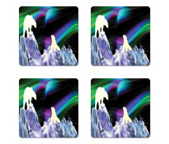 Aurora Borealis Ice Coaster Set Of Four