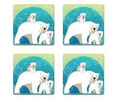 Noel Ice Land Family Coaster Set Of Four