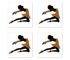Ballerina Tutu Pointe Coaster Set Of Four