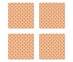 Calendula Pattern Coaster Set Of Four