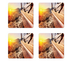 Mountains Lakeside Composition Coaster Set Of Four