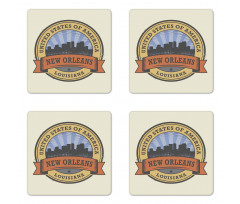 Louisiana City View Coaster Set Of Four