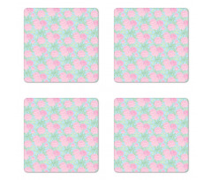 Fresh Petals Sprout Stems Coaster Set Of Four