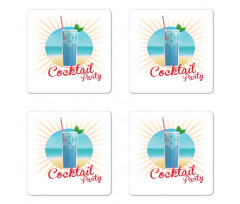 Beach Cocktail Party Coaster Set Of Four