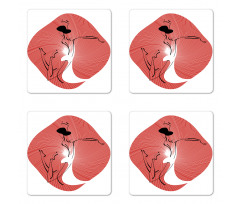 Dancer Drawn by Lines Coaster Set Of Four