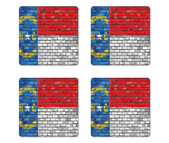 North Carolina Brick Wall Coaster Set Of Four