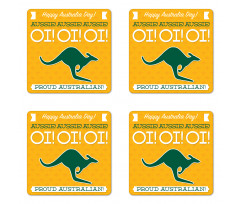 Kangaroo Animal Coaster Set Of Four