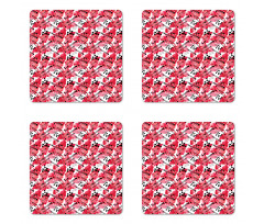 Flower of Hawaiian Jungles Coaster Set Of Four