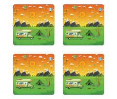 National Park Landscape Coaster Set Of Four