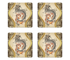 Serpent Mythological Coaster Set Of Four