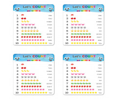 Count to Ten Learning Coaster Set Of Four