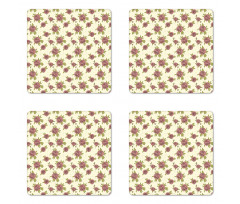 Grunge Effect Composition Coaster Set Of Four