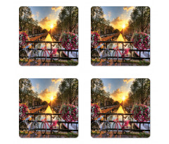 Sunrise over the City Coaster Set Of Four