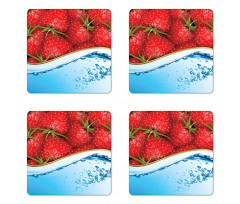 Summer Fruit and Water Coaster Set Of Four