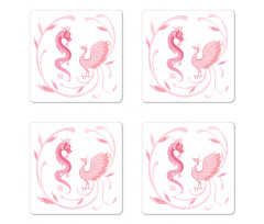 Dragon Mythical Bird Coaster Set Of Four