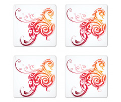 Bird Swirly Wings Coaster Set Of Four