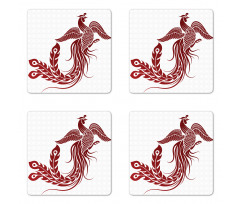 Traditional Chinese Bird Coaster Set Of Four