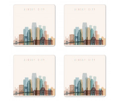 Buildings Bridge Urban Coaster Set Of Four