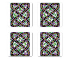 Celtic Ornamental Motif Coaster Set Of Four