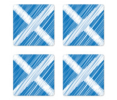 National Flag Scribbled Coaster Set Of Four