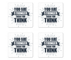 Urban Philosophical Message Coaster Set Of Four