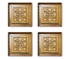 Retro Design  Classic Motif Coaster Set Of Four