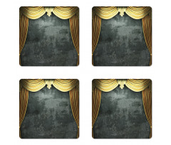 Theater Stage Classical Scene Coaster Set Of Four