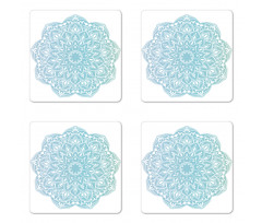 Oriental Round Motif Coaster Set Of Four