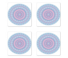 Vintage Pastel Colored Coaster Set Of Four