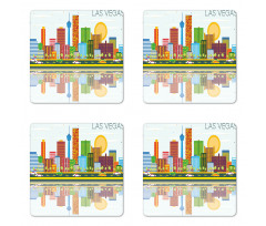 Skyline of Nevada City Coaster Set Of Four