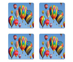 Colorful Air Travel Coaster Set Of Four