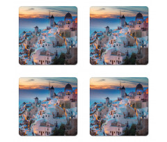 Traditional Houses Coaster Set Of Four