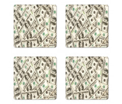 Ben Franklin Portrait Wealth Coaster Set Of Four