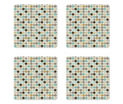 Abstract Dots Pattern Coaster Set Of Four