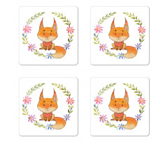 Forest Friend Floral Coaster Set Of Four