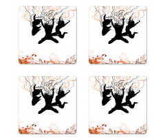 Energic Youth Theme Coaster Set Of Four