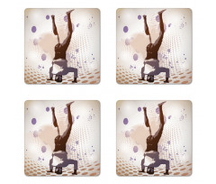 Pop Art Vintage Retro Style Coaster Set Of Four