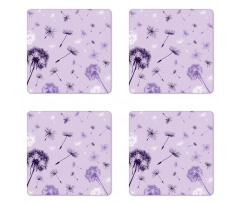 Botany Purple Tone Coaster Set Of Four